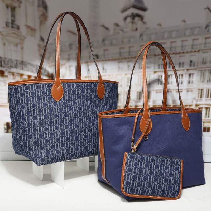 Luxury Bags Jacquemus - Kot Monogramlı Tote Çanta Kadınlar İçin