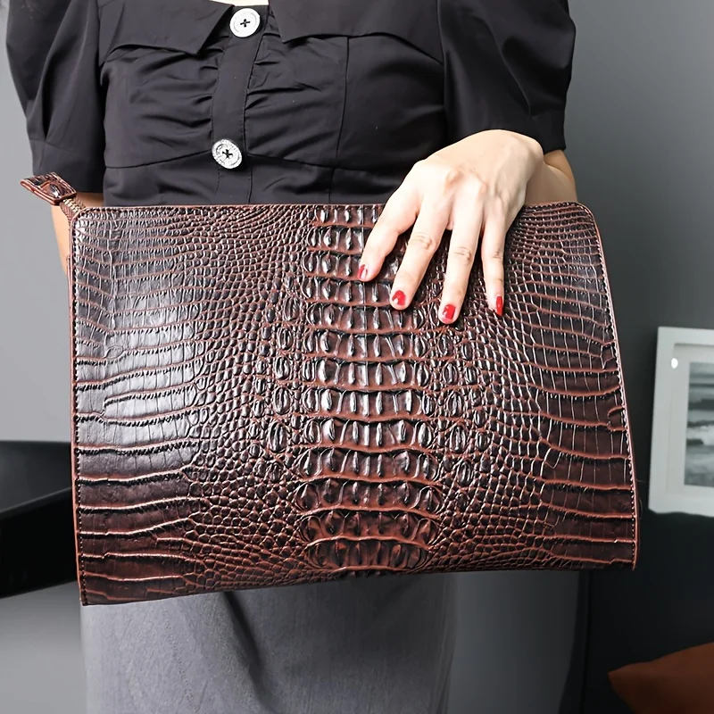 Lüks timsah desen erkekler el  - Luxury Bags Vip incelemesi ve fiyatı