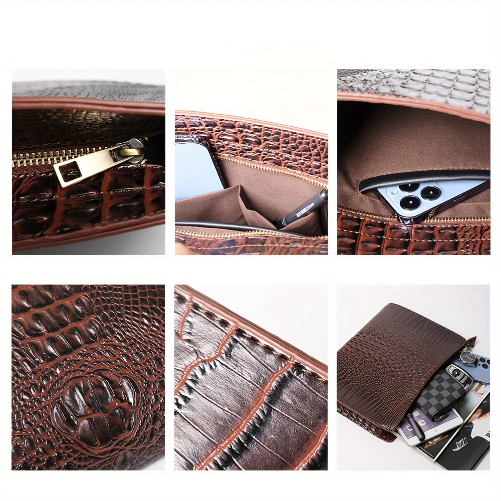 Lüks timsah desen erkekler el  - Luxury Bags Vip incelemesi ve fiyatı