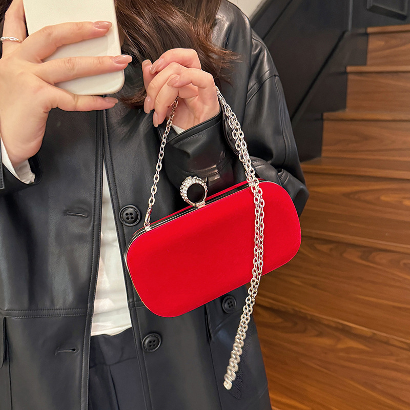 Kadınlar için Siyah Kadife El  - Luxury Bags Vip incelemesi ve fiyatı